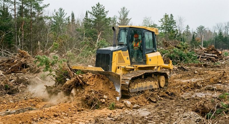 Bulldozer Clearing in Katy, TX