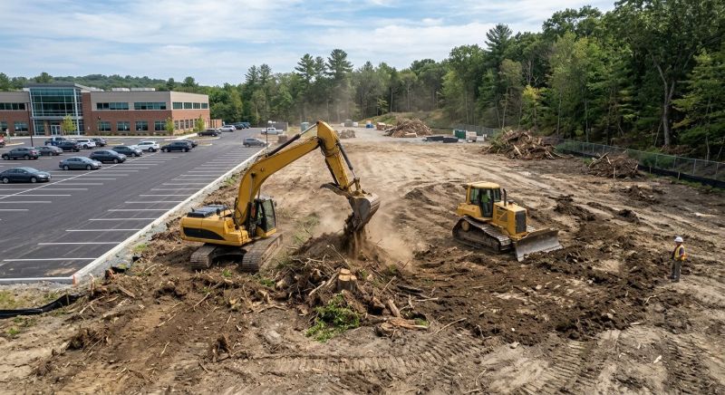 Parking Lot Site Preparation in Katy, TX